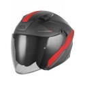 NOX WYPRZEDAŻ WYPRZEDAZ KASK OTWARTY JET Z BLENDĄ N130 EKTO KOLOR CZERWONY/CZARNY MAT ROZMIAR S
