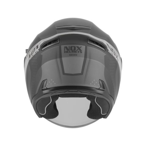 NOX KASK OTWARTY JET Z BLENDĄ N130 EKTO KOLOR SREBRNY/CZARNY MAT ROZMIAR S