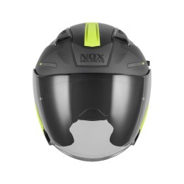 NOX KASK OTWARTY JET Z BLENDĄ N130 EKTO KOLOR ŻÓŁTY FLUO/CZARNY MAT ROZMIAR L