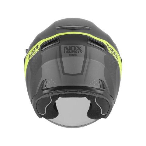 NOX KASK OTWARTY JET Z BLENDĄ N130 EKTO KOLOR ŻÓŁTY FLUO/CZARNY MAT ROZMIAR L