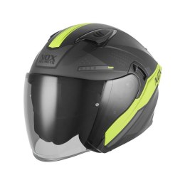 NOX KASK OTWARTY JET Z BLENDĄ N130 EKTO KOLOR ŻÓŁTY FLUO/CZARNY MAT ROZMIAR M