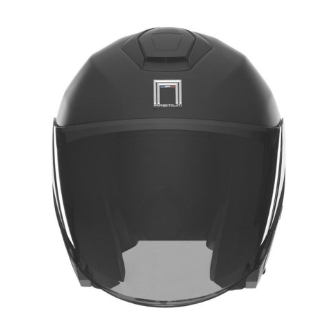 NOX WYPRZEDAŻ PREMIUM KASK OTWARTY JET Z BLENDĄ SPY KOLOR CZARNY MAT ROZMIAR L