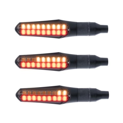 OXFORD KIERUNKOWSKAZY SEKWENCYJNE TYŁ Z ŚWIATŁAMI STOP (CE) LED NIGHTRIDER - 2 SZTUKI (ZAWIERA OPORNIKI)