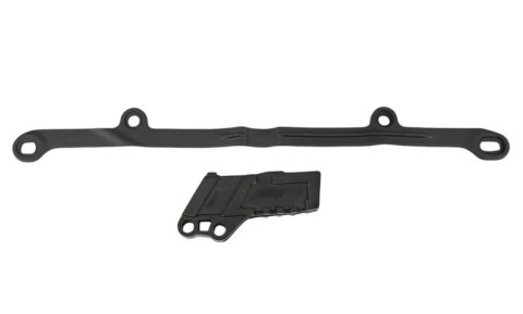 UFO KOMPLET ŚLIZG (KA03750001) + PROWADNICA (KA03762001) ŁAŃCUCHA KAWASAKI KXF 250 F (KXF 250) '04-'05 KOLOR CZARNY