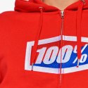 100 PROCENT BLUZA NA ZAMEK OFFICIAL ZIP HOODIE FLEECE RED KOLOR CZERWONY ROZMIAR XL