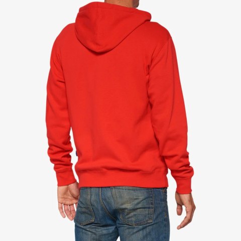 100 PROCENT BLUZA NA ZAMEK OFFICIAL ZIP HOODIE FLEECE RED KOLOR CZERWONY ROZMIAR S