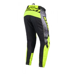 KENNY RACING SPODNIE CROSS/ENDURO FORCE PIXEL WHITE NEON YELLOW KOLOR BIAŁY/ŻÓŁTY FLUO ROZMIAR L (34)