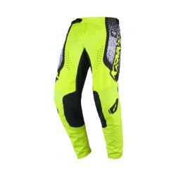 KENNY RACING SPODNIE CROSS/ENDURO FORCE PIXEL WHITE NEON YELLOW KOLOR BIAŁY/ŻÓŁTY FLUO ROZMIAR XL (36)