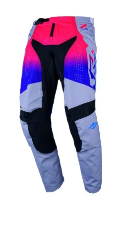 KENNY RACING SPODNIE CROSS/ENDURO TRACK KID/JUNIOR/DZECIĘCE ZOOM GREY KOLOR SZARY ROZMIAR 26 (10 LAT)