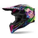 AIROH KASK CROSS / ENDURO / ATV / QUAD WRAAAP MUSIC KOLOR CZARNY/ZIELONY/FIOLETOWY ROZMIAR S
