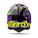 AIROH KASK CROSS / ENDURO / ATV / QUAD WRAAAP MUSIC KOLOR CZARNY/ZIELONY/FIOLETOWY ROZMIAR S