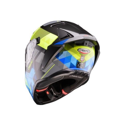 CABERG KASK INTEGRALNY Z BLENDĄ MODEL DRIFT EVO II PRISM KOLOR CZARNY/ŻÓŁTY FLUO/NIEBIESKI MAT ROZMIAR XL