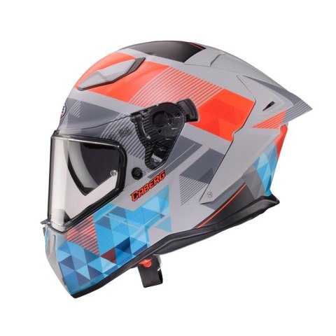CABERG KASK INTEGRALNY Z BLENDĄ MODEL DRIFT EVO II PRISM KOLOR SZARY/CZERWONY FLUO/NIEBIESKI MAT ROZMIAR XL