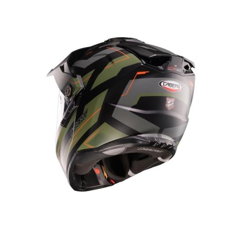 CABERG KASK OFFROAD / TRAIL / ADVENTURE DUOSPORT (DUAL) TANAMI RANGER CZARNY MAT/ZIELONY (KHAKI)/POMARAŃCZOWY KOLOR ROZMIAR XL