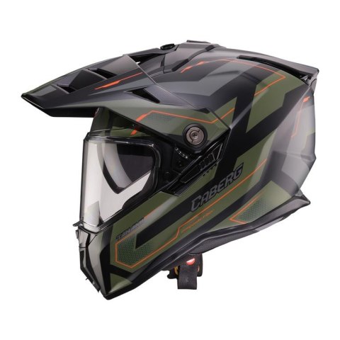 CABERG KASK OFFROAD / TRAIL / ADVENTURE DUOSPORT (DUAL) TANAMI RANGER CZARNY MAT/ZIELONY (KHAKI)/POMARAŃCZOWY KOLOR ROZMIAR M