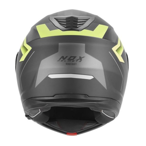 NOX WYPRZEDAŻ KASK SZCZĘKOWY (FLIP-UP) Z BLENDĄ N968 SHIFT KOLOR CZARNY MAT/ŻÓŁTY FLUO ROZMIAR XL