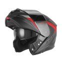 NOX WYPRZEDAŻ KASK SZCZĘKOWY (FLIP-UP) Z BLENDĄ N968 SHIFT KOLOR CZARNY/CZERWONY MAT ROZMIAR L