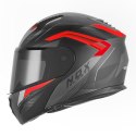 NOX WYPRZEDAŻ KASK SZCZĘKOWY (FLIP-UP) Z BLENDĄ N968 SHIFT KOLOR CZARNY/CZERWONY MAT ROZMIAR M