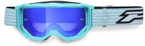 PROGRIP GOGLE PG3300-310 FL VISION GO KOLOR ZIELONY MORSKI MAT (SZYBA PG3346 NIEBIESKA LUSTRZANA ANTISCRATCH, NO FOG, ANTI UV) (