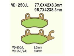 VESRAH KLOCKI HAMULCOWE KH165 / KH215 SPIEK METALICZNY (ZŁOTE) (MADE IN JAPAN)