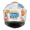NOX KASK INTEGRALNY (FULL FACE) N731 SCRAPPY KID / JUNIOR (DZIECIĘCY) KOLOR BIAŁY/CZARNY/NIEBIESKI ROZMIAR S