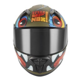 NOX KASK INTEGRALNY (FULL FACE) N731 SCRAPPY KID / JUNIOR (DZIECIĘCY) KOLOR ZIELONY (KHAKI)/CZARNY/NIEBIESKI MAT ROZMIAR L