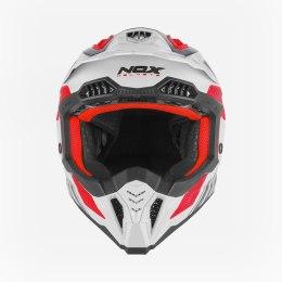 NOX KASK OFF ROAD / CROSS N634 STORM KOLOR BIAŁY/NIEBIESKI/CZERWONY ROZMIAR XL
