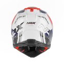 NOX KASK OFF ROAD / CROSS N634 STORM KOLOR BIAŁY/NIEBIESKI/CZERWONY ROZMIAR XL