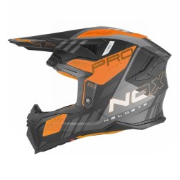 NOX KASK OFF ROAD / CROSS N634 STORM KOLOR CZARNY MAT/POMARAŃCZOWY FLUO ROZMIAR M