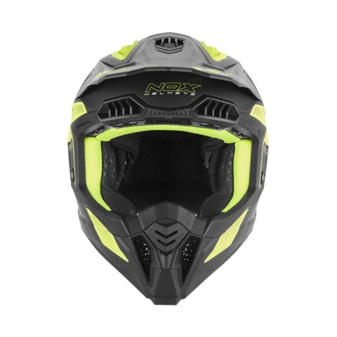 NOX KASK OFF ROAD /CROSS N634 STORM KOLOR CZARNY MAT/ZÓŁTY FLUO ROZMIAR L