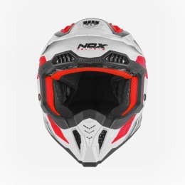NOX KASK OFF ROAD / CROSS N634 STORM KOLOR CZERWONY/BIAŁY ROZMIAR XS