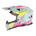 NOX KASK OFF ROAD / CROSS N634 STORM KOLOR SZARY/RÓŻOWY/ZÓŁTY FLUO ROZMIAR M