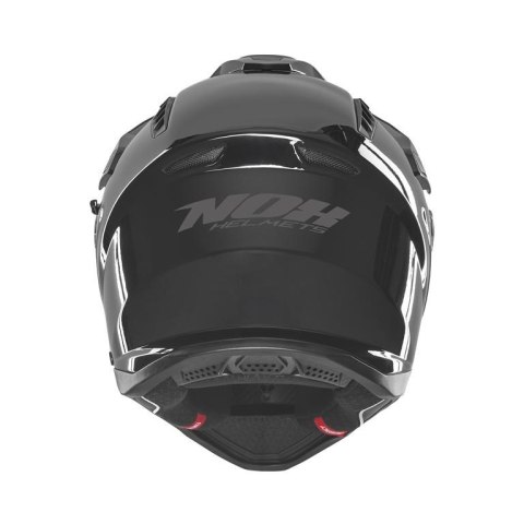 NOX KASK OFFROAD / TRAIL DUOSPORT (DUAL) N350 SOLID Z SZYBKĄ I BLENDĄ KOLOR CZARNY POŁYSK ROZMIAR M