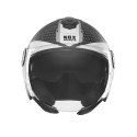 NOX KASK OTWARTY JET Z BLENDĄ N182 ROUND KOLOR CZARNY MAT/SREBRNY ROZMIAR L