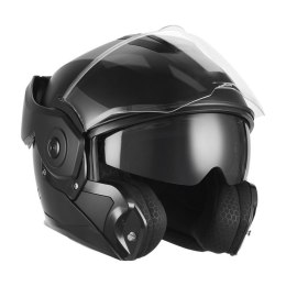 NOX PREMIUM KASK SZCZĘKOWY FLIP-BACK (SZCZĘKA DO TYŁU) Z BLENDĄ SPINNER KOLOR CZARNY MAT ROZMIAR S