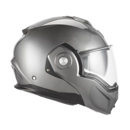 NOX PREMIUM KASK SZCZĘKOWY FLIP-BACK (SZCZĘKA DO TYŁU) Z BLENDĄ SPINNER KOLOR TYTANOWY POŁYSK ROZMIAR M