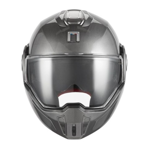 NOX PREMIUM KASK SZCZĘKOWY FLIP-BACK (SZCZĘKA DO TYŁU) Z BLENDĄ SPINNER KOLOR TYTANOWY POŁYSK ROZMIAR M