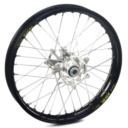 REX WHEELS KOMPLETNE KOŁO TYLNE REX 19 CALI 19 X 2,15 CZARNA FELGA / SREBRNA PIASTA / SREBRNE SZPRYCHY / SREBRNE NYPLE (OŚ 25MM)