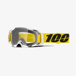 100 PROCENT GOGLE ARMATIC VALERA - CLEAR LENS - KOLOR BIAŁY/ŻÓŁTY - SZYBKA PRZEŹROCZYSTA