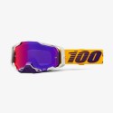 100 PROCENT GOGLE ARMEGA DIFENBAK - PURPLE MIRROR LENS - KOLOR ŻÓŁTY/FIOLETOWY/BIAŁY- SZYBKA FILOETOWE LUSTRO