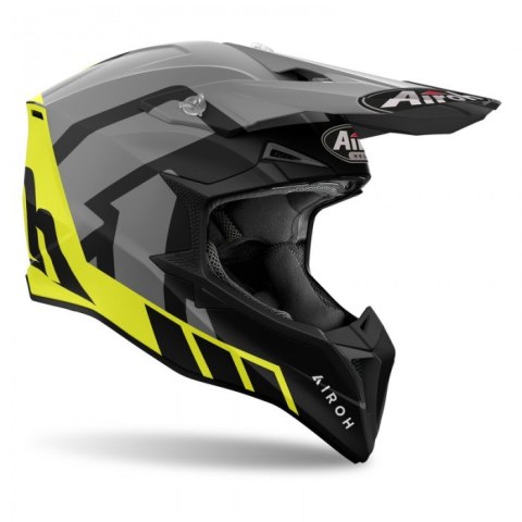 AIROH KASK CROSS / ENDURO / ATV / QUAD WRAAAP CONQUER KOLOR ŻÓŁTY FLUO/CZARNY/BIAŁY MAT ROZMIAR S