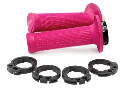 DOMINO MANETKI (GRIPY) OFF ROAD D-LOCK (Z ADAPTERAMI ROLGAZU - KTM, HUSQVARNA, GASGAS, HONDA, KAWASAKI, SUZUKI, YAMAHA) KOLOR RÓ