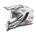 NOX PROMOCJA KASK OFFROAD / TRAIL DUOSPORT (DUAL) N312 TRACK Z SZYBKĄ I BLENDĄ KOLOR CZERWONY/BIAŁY ROZMIAR S