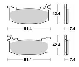 SBS KLOCKI HAMULCOWE KH RACING DUAL SINTER KOLOR ZŁOTY TARCZA LEWA PRZÓD APRILIA RSV4 FACTORY, DUCATI PANIGALE, KTM RC-R '25- (N