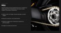 TSUBAKI ŁAŃCUCH NAPĘDOWY 525 RQ1 112 PROFESSIONAL ROAD X-RING CHAIN KOLOR ZŁOTO CZARNY G&B (112 OGNIW, OTWARTY ZAKUWKA W ZESTAWI