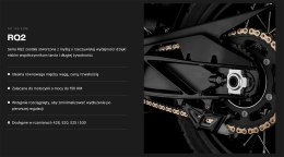TSUBAKI ŁAŃCUCH NAPĘDOWY 525 RQ2 114 PROFESSIONAL ROAD X-RING CHAIN KOLOR ZŁOTO CZARNY G&B (114 OGNIW, OTWARTY ZAKUWKA W ZESTAWI