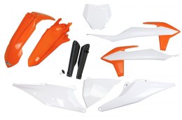 UFO KOMPLET PLASTIKÓW (FULL KIT) Z OSŁONAMI TELESKOPÓW (AMORTYZATORÓW) KTM SX 125/150/250 '19-'22, SXF (SX-F) 250/350/450 '19-'2