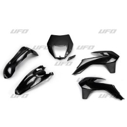 UFO KOMPLET PLASTIKÓW KTM EXC/EXCF '14-'16 Z OSŁONĄ LAMPY KOLOR CZARNY (KT524E001)