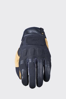 FIVE GLOVES RĘKAWICE SKÓRZANO-TEKSTYLNE SCRAMBLER KOLOR CZARNY/BEŻOWY ROZMIAR 10 (L)