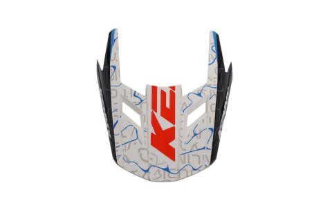 KENNY RACING CZĘŚCI ZAMIENNE DASZEK DO KASKU PERFORMANCE ERT GRAPHIC WAVE BLUE WHITE ROZMIAR L-XXL
